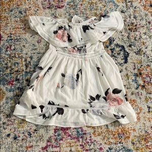 Off shoulder mini floral dress